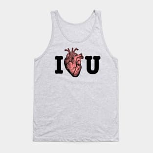 I <3 U // Funny Anatomical Heart Design Tank Top